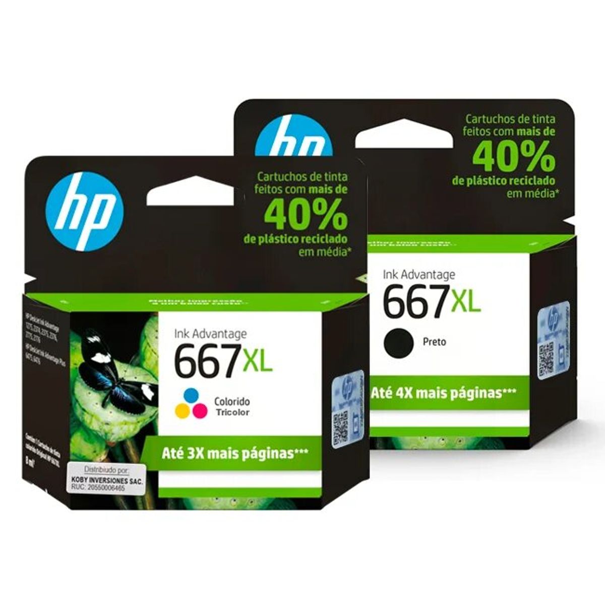HP - Kit Tinta HP 667XL Negro Tricolor original