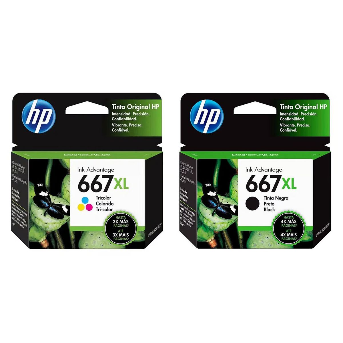 HP - Kit Tinta HP 667XL Negro Tricolor original