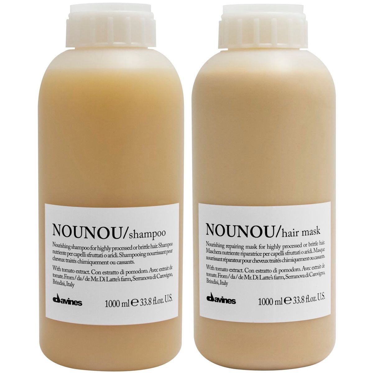 DAVINES - Shampoo Nutritivo 1000ml + Mascarilla Davines Nounou