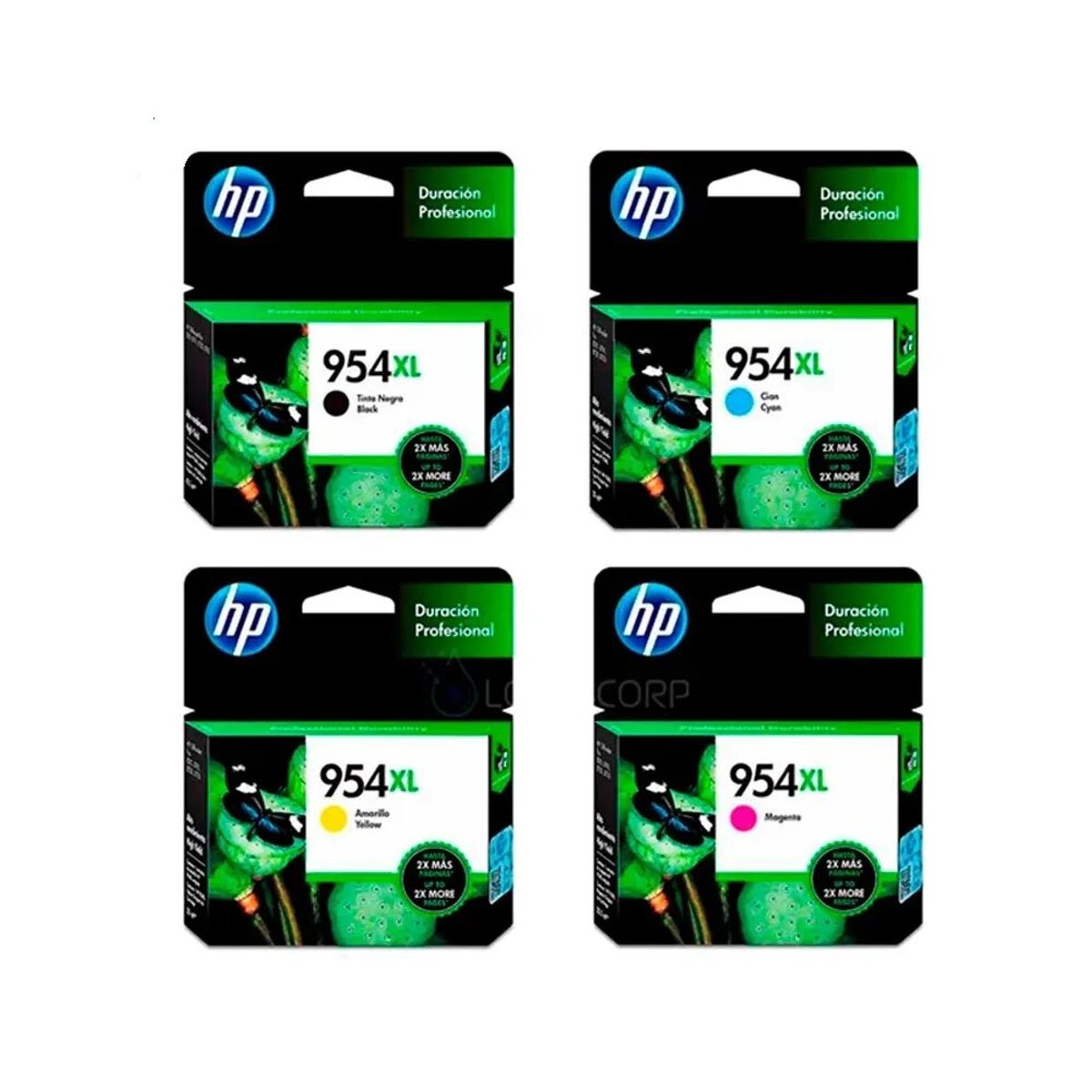 HP - Kit Tinta HP 954XL Cyan Magenta Amarillo Negro Original