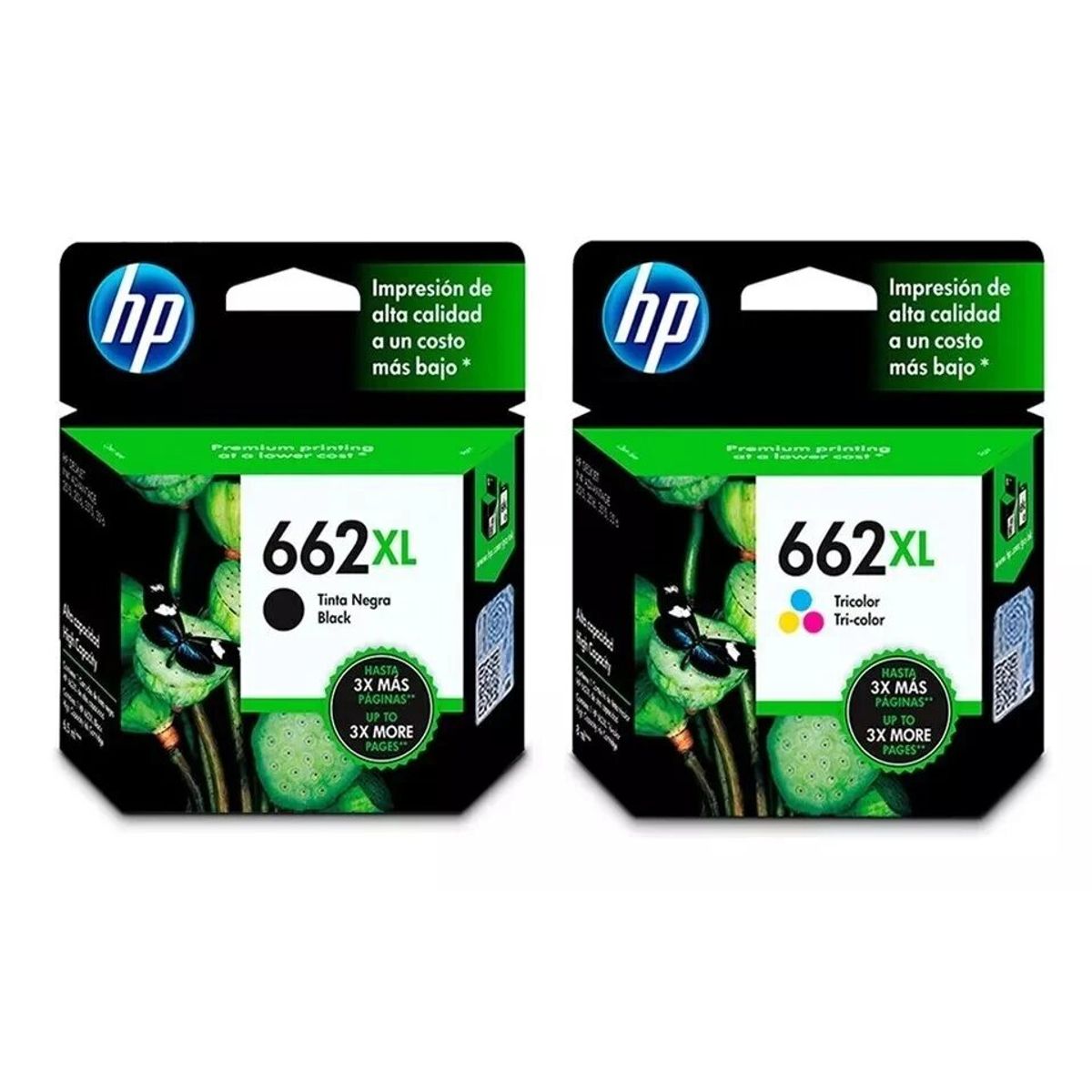 HP - Kit Tinta HP 662XL Negro Tricolor