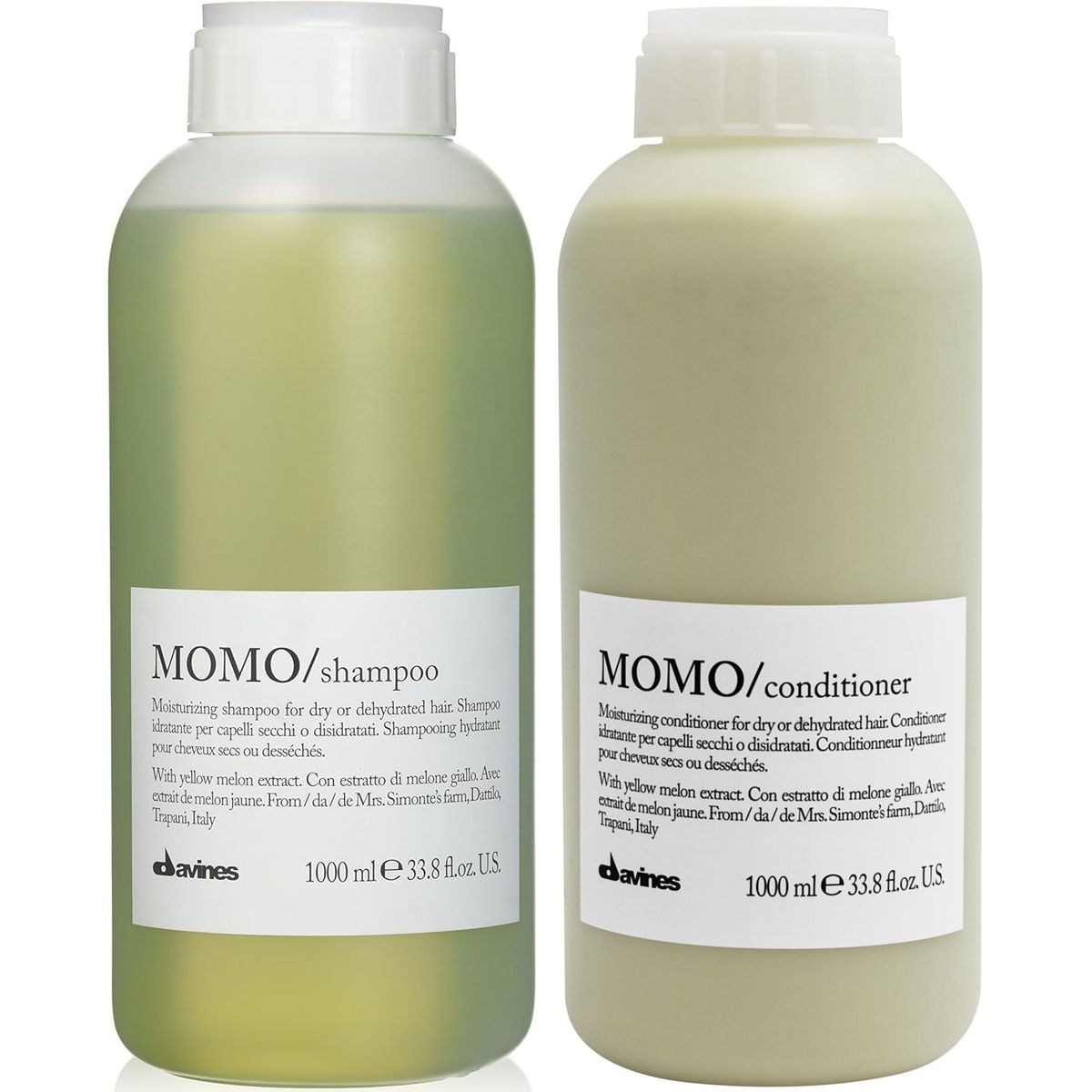 DAVINES - Shampoo Hidratante 1000ml + Acondicionador Davines Momo