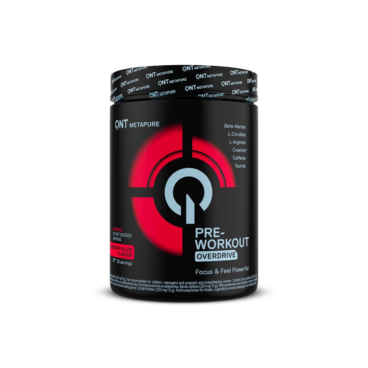 QNT - PreWorkout Metapure Overdrive 390gr Frambuesa QNT