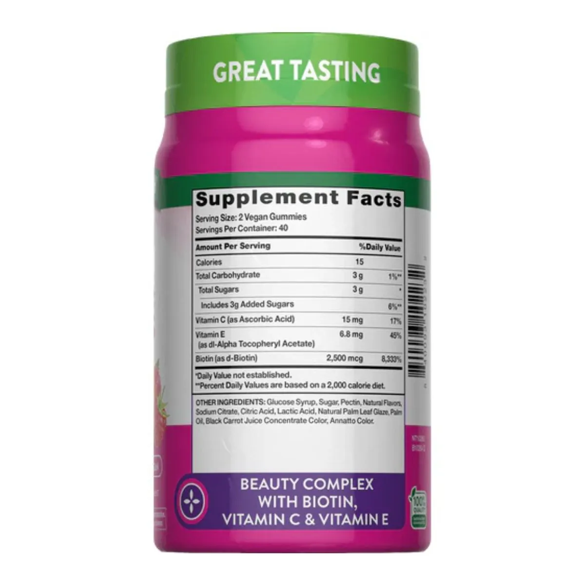 NATURE'S TRUTH - Biotina 2500mcg Hair, Skin & Nails 80 Gomitas Nature's Truth