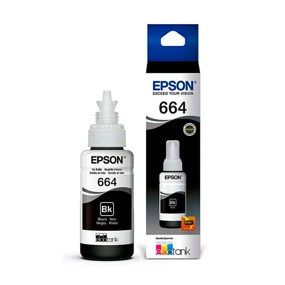 EPSON - TINTA EPSON 664 NEGRO 70ML PARA L110L120L121L200L220 PN T664120