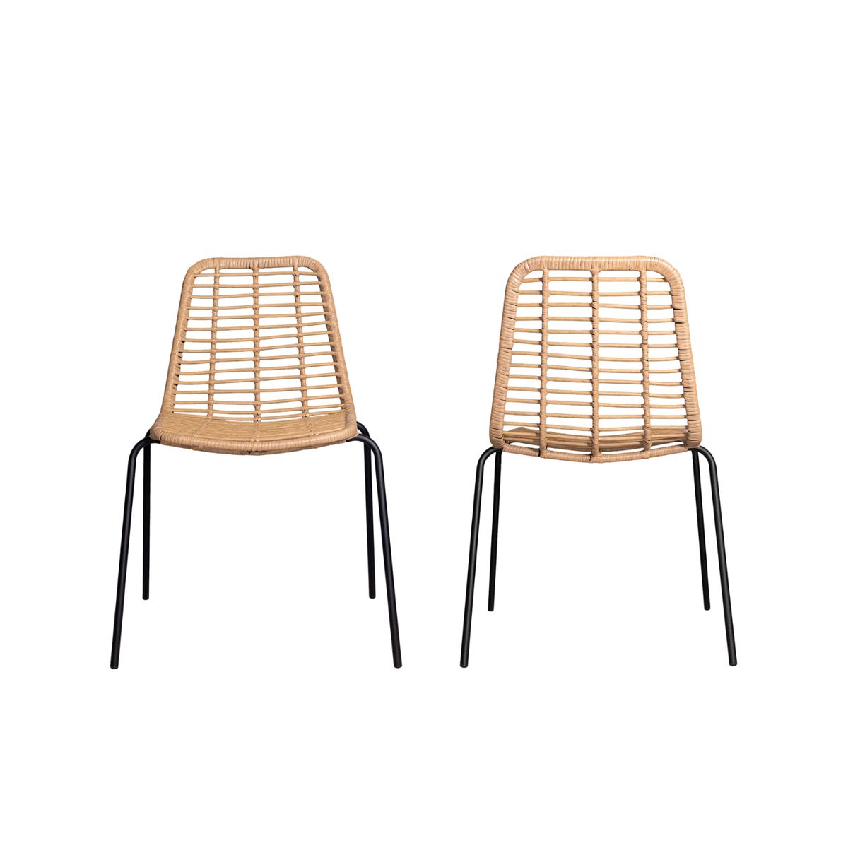 NIHM - Silla de Terraza Mingo Rattan Natural