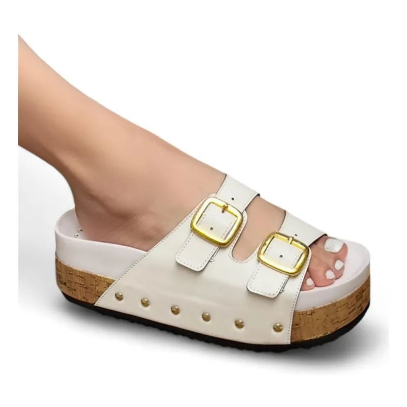GENERICO - Sandalia Mujer Plataforma 7 2086L-52 Color Blanco