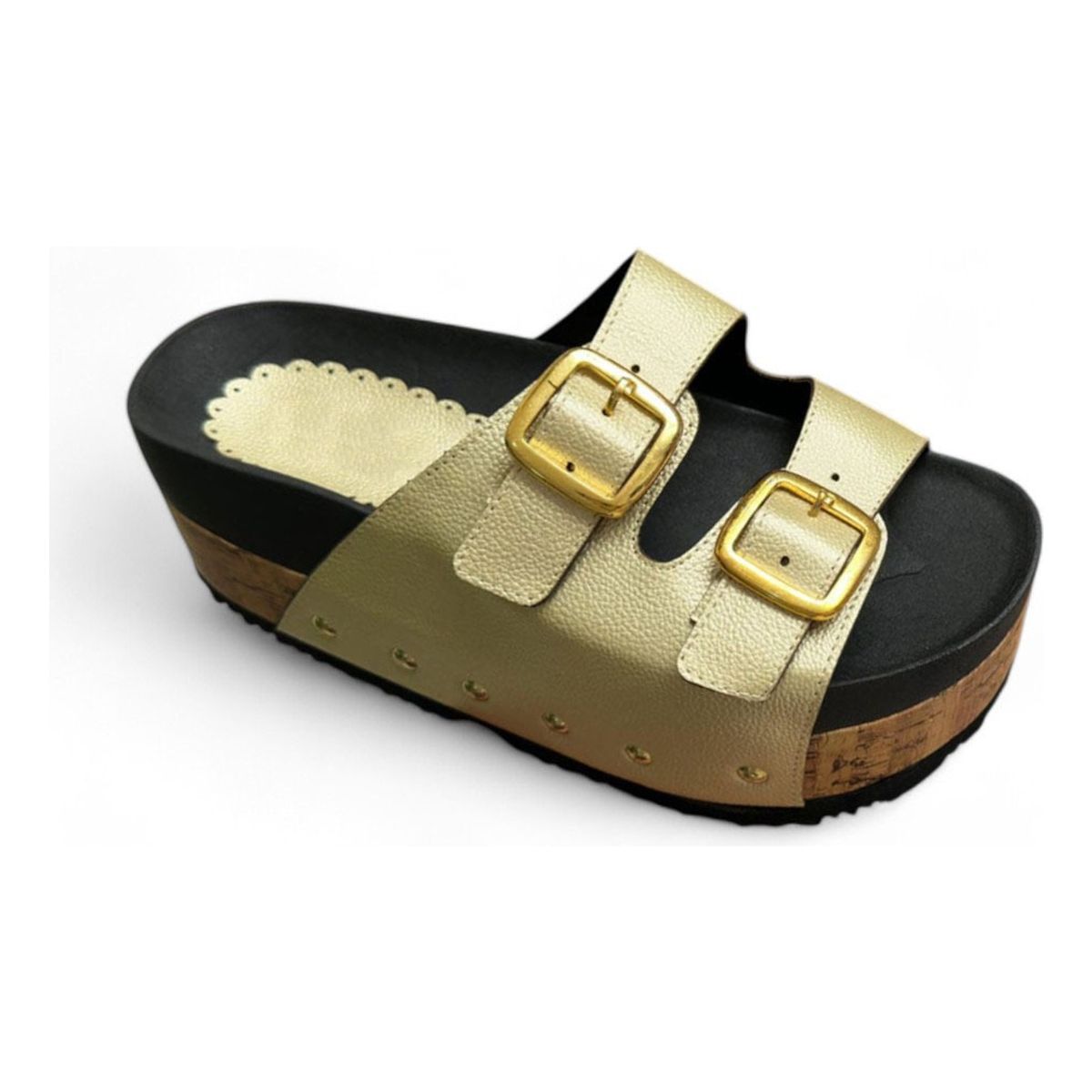 GENERICO - Sandalia Mujer Plataforma 7 2086L-52 Color Dorado