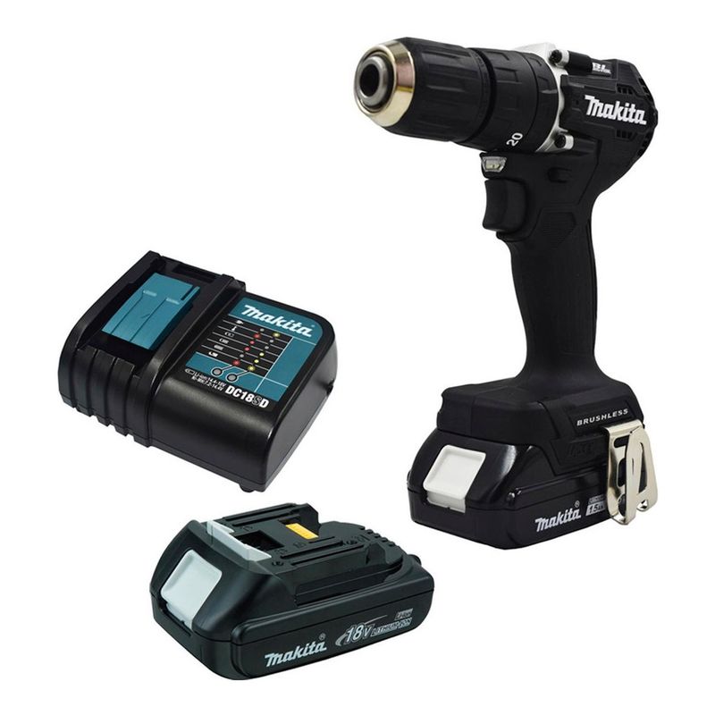 MAKITA - Taladro Perc 1/2" 18V BL + 2 Bat y Carg Makita DHP487YX2B