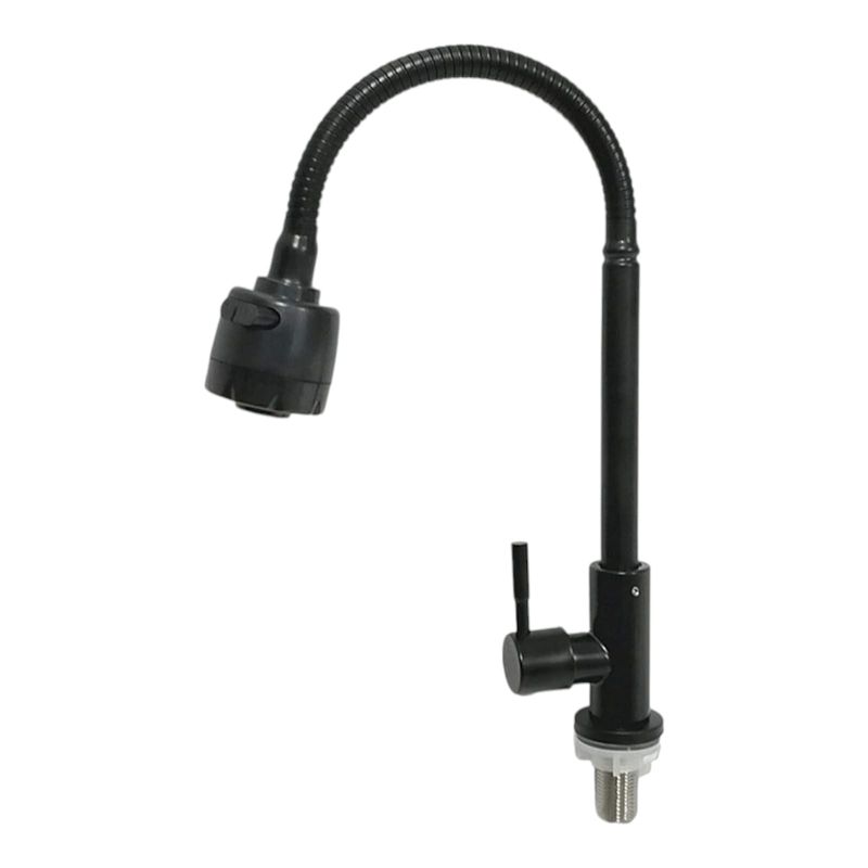 GENERICO - Grifo Monomando Cocina Flexible agua fría al mueble NEGRO MATE