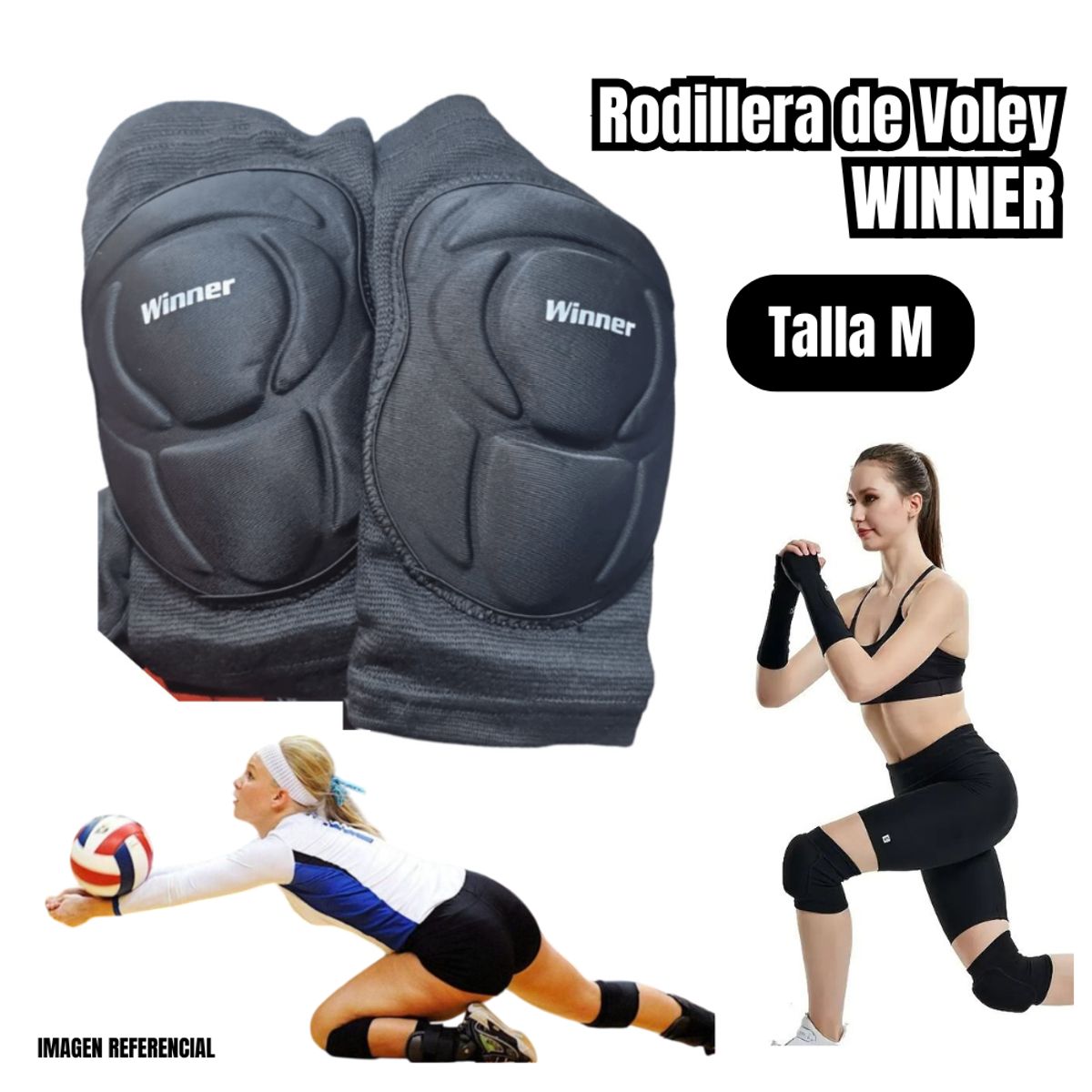 GENERICO - Rodilleras Winner Para Voley - Talla M
