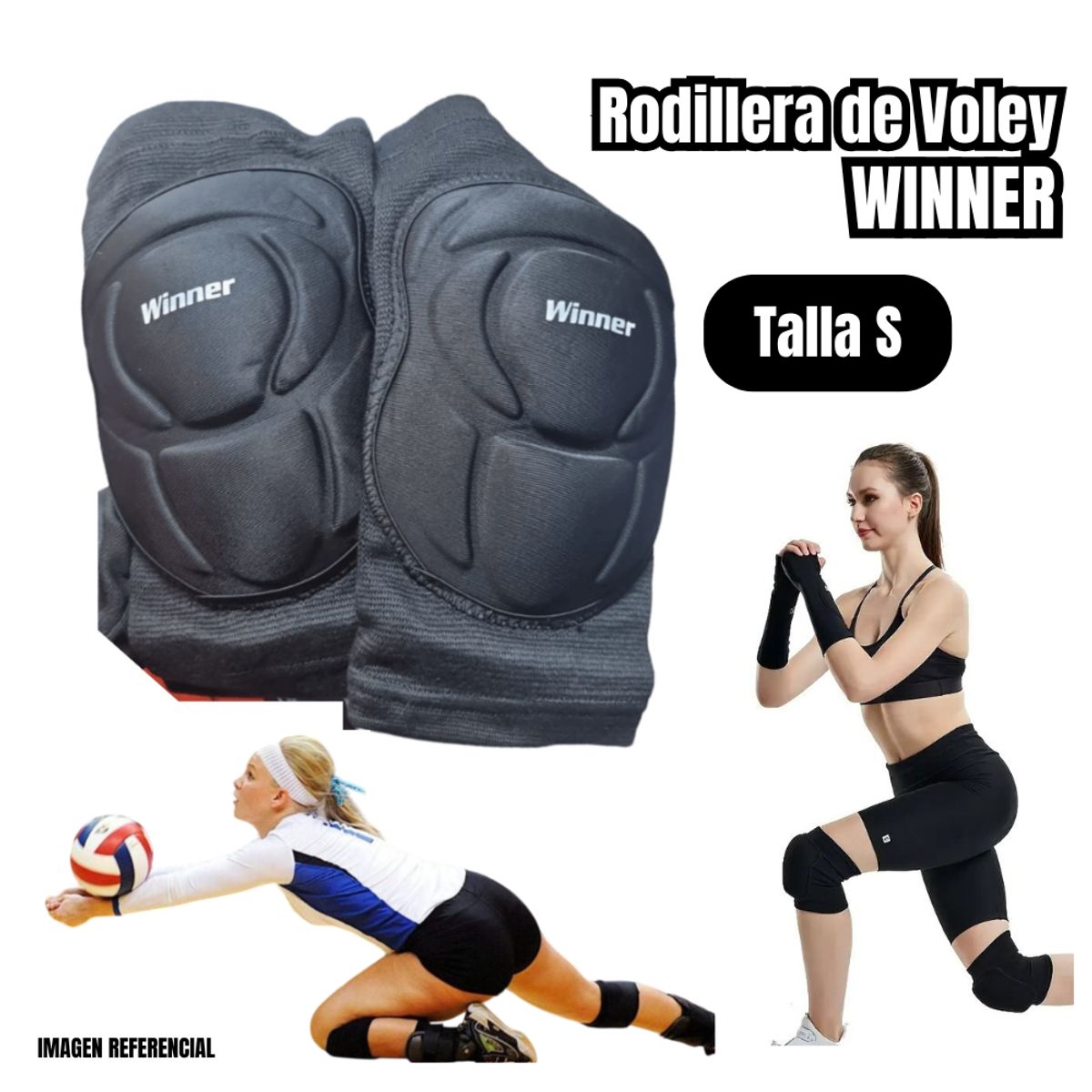 GENERICO - Rodilleras Winner Para Voley - Talla S