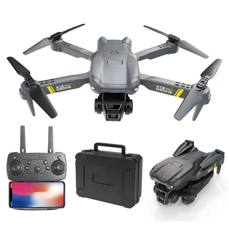 PRO - Dron K13 Max con Doble Cámara 4K Wi-Fi -1800mah Bateria