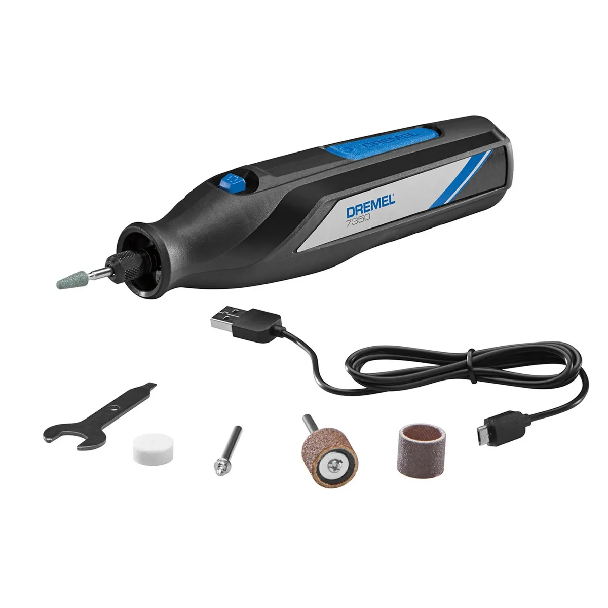 DREMEL - Multiherramienta inalámbrica 4V minitorno DREMEL 7350 + 5 accesorios