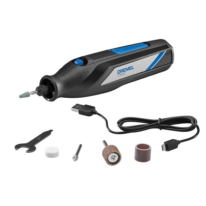 DREMEL - Multiherramienta inalámbrica 4V minitorno DREMEL 7350 + 5 accesorios