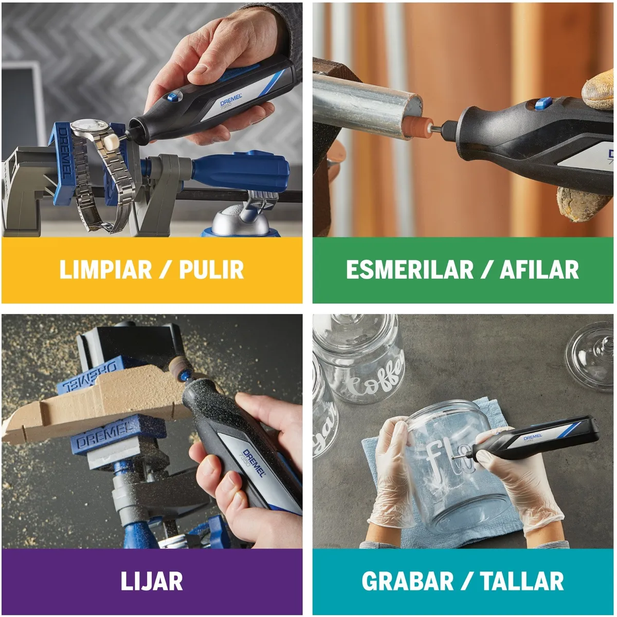 DREMEL - Multiherramienta inalámbrica 4V minitorno DREMEL 7350 + 5 accesorios