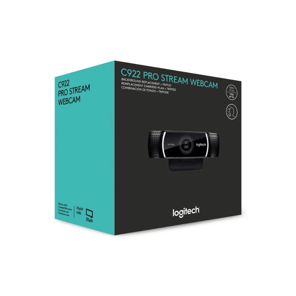 LOGITECH - CAMARA LOGITECH C922 PRO STREAM FHD 1080P CON CABLE NEGRO