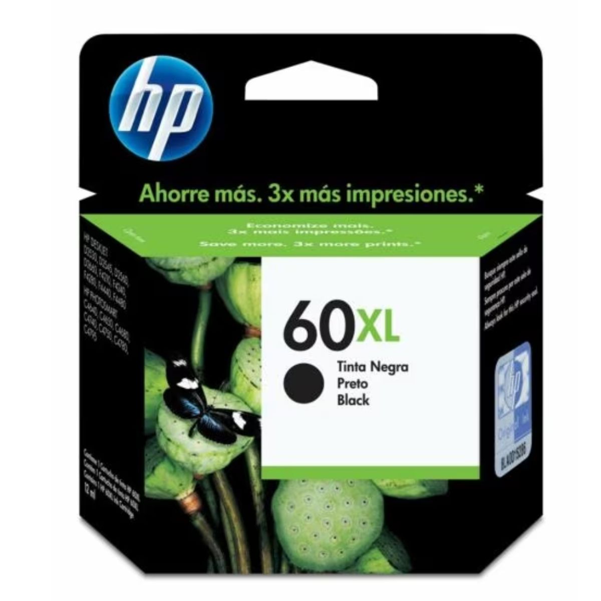 HP - Cartucho de Tinta HP 60XL Negra Original