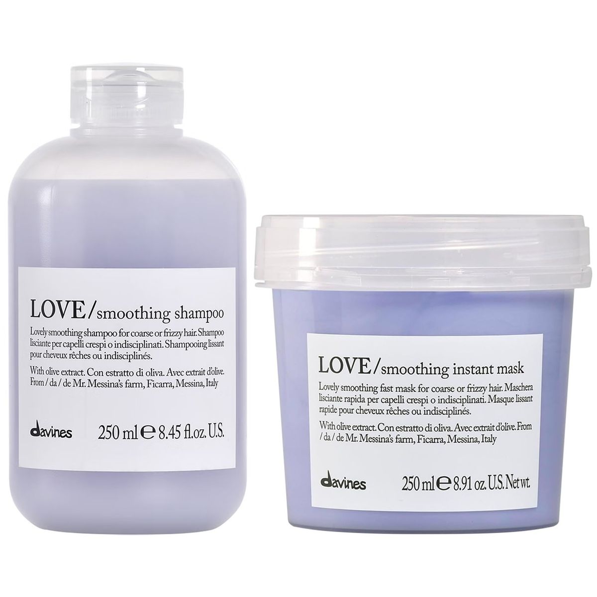 DAVINES - Shampoo Anti Frizz 250ml + Mascarilla Davines Love Smoothing