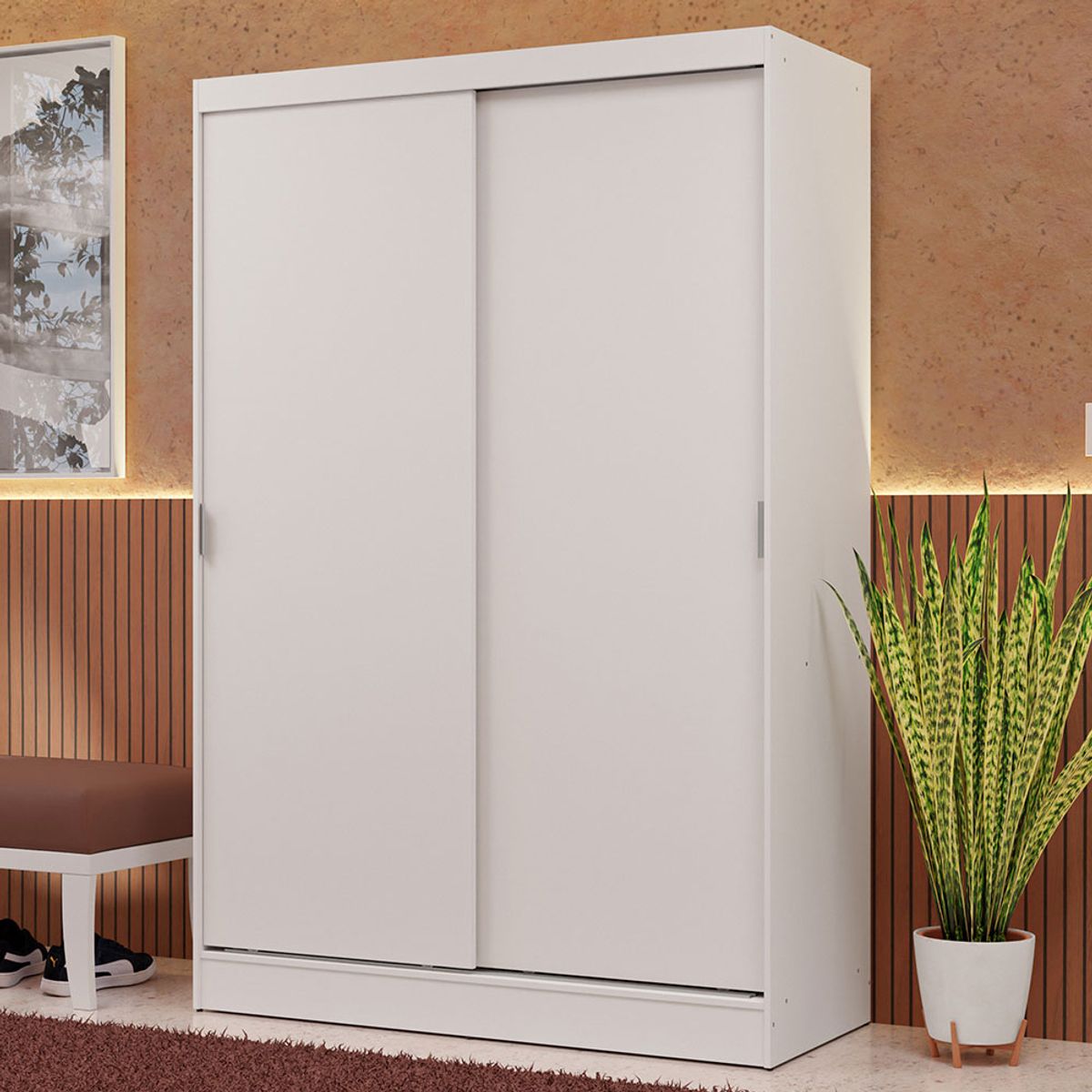 MADESA - Ropero Max 2 Puertas Corredizas 2 Cajones