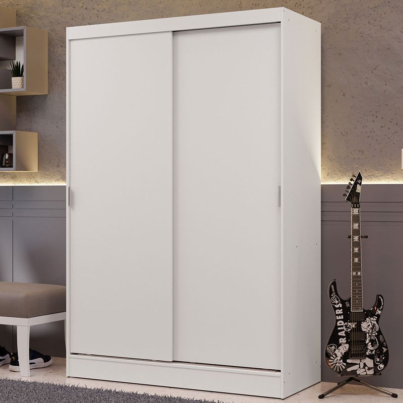 MADESA - Ropero Luke 2 Puertas Corredizas 2 Cajones Blanco