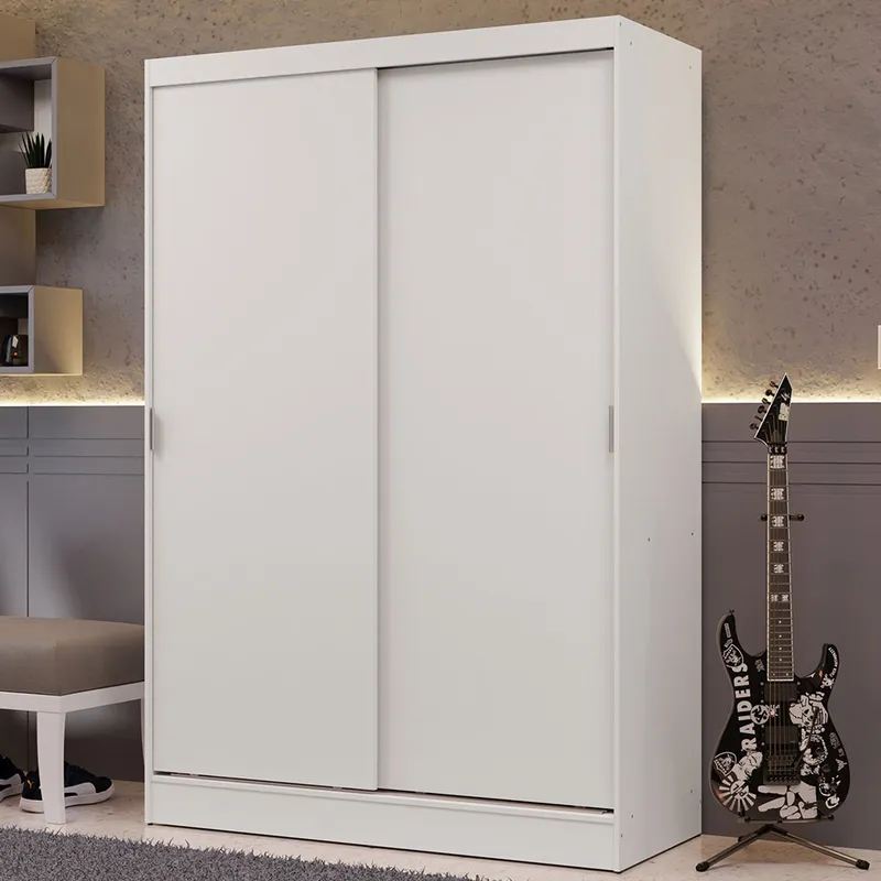MADESA - Ropero Luke 2 Puertas Corredizas 2 Cajones Blanco