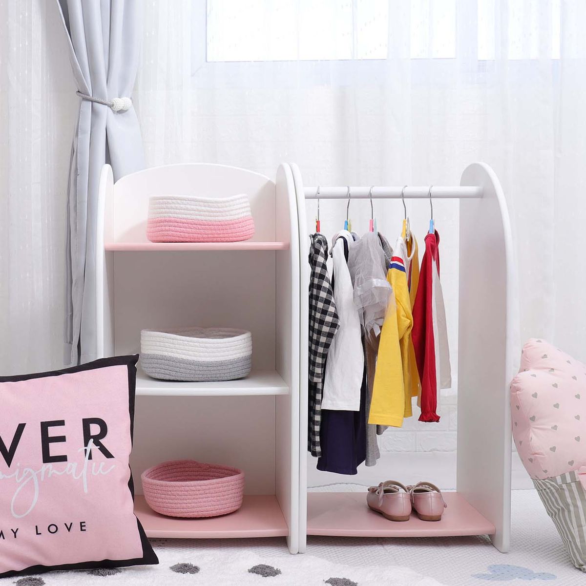 GULI GULI - COLGADOR Y GABINETE PARA ALMACENAMIENTO DE NIÑOS MONTESSORI