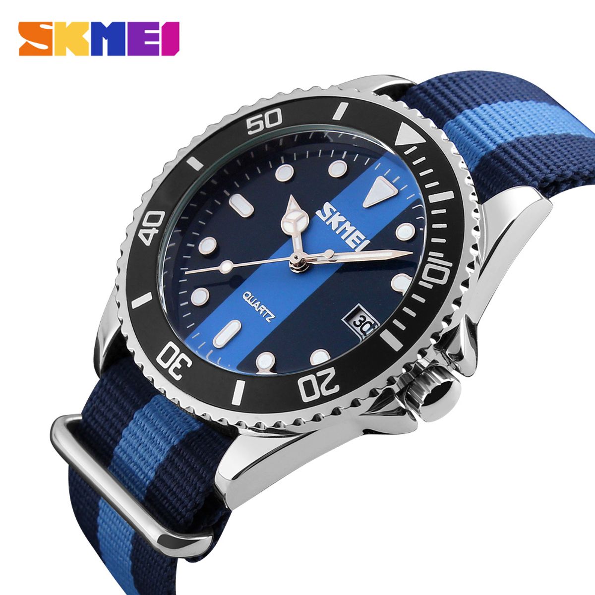 SKMEI - Reloj Skmei 9133 Azul Celeste Azul Nylon