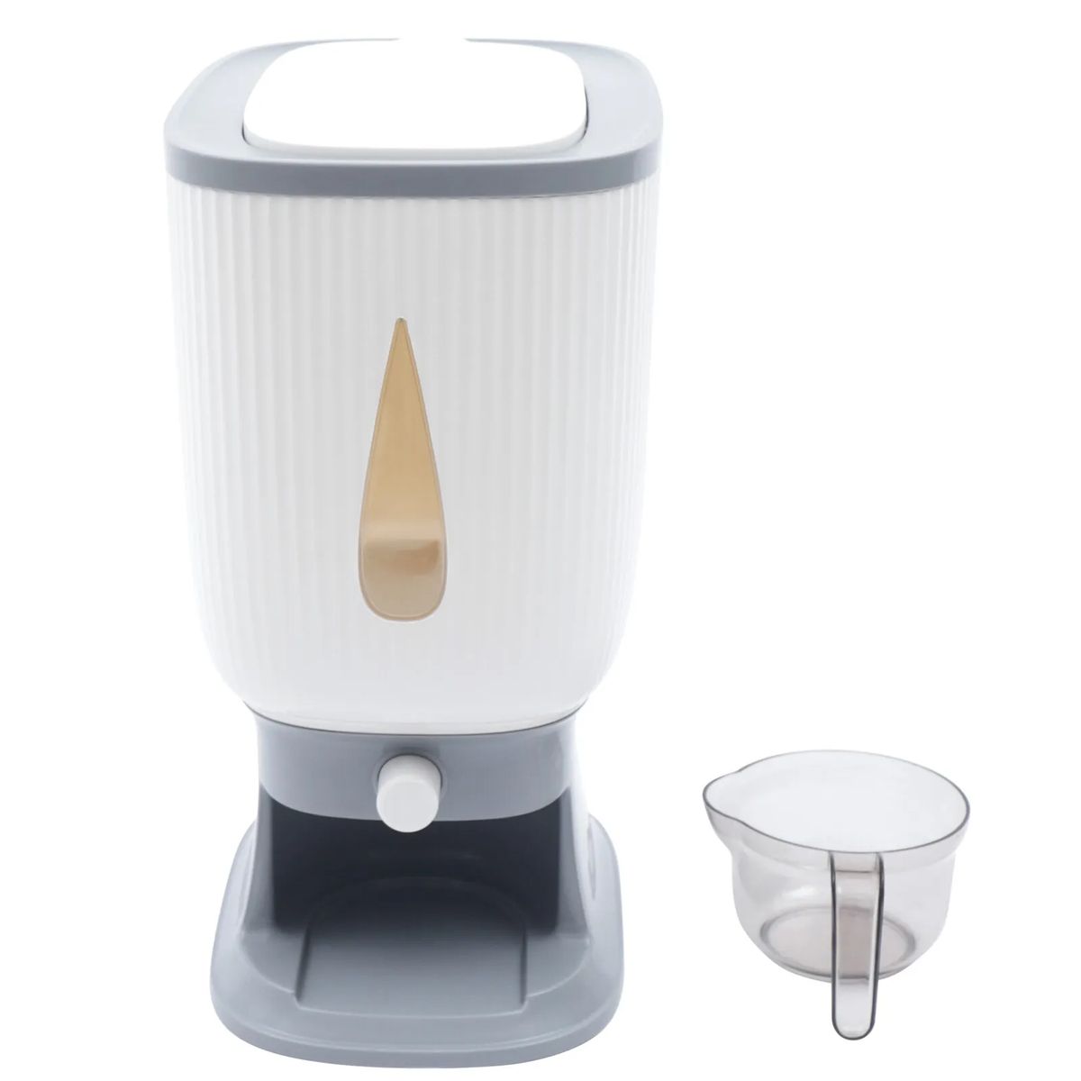 GENERICO - Dispensador De Arroz y Menestras De 10 Kilos - Gris