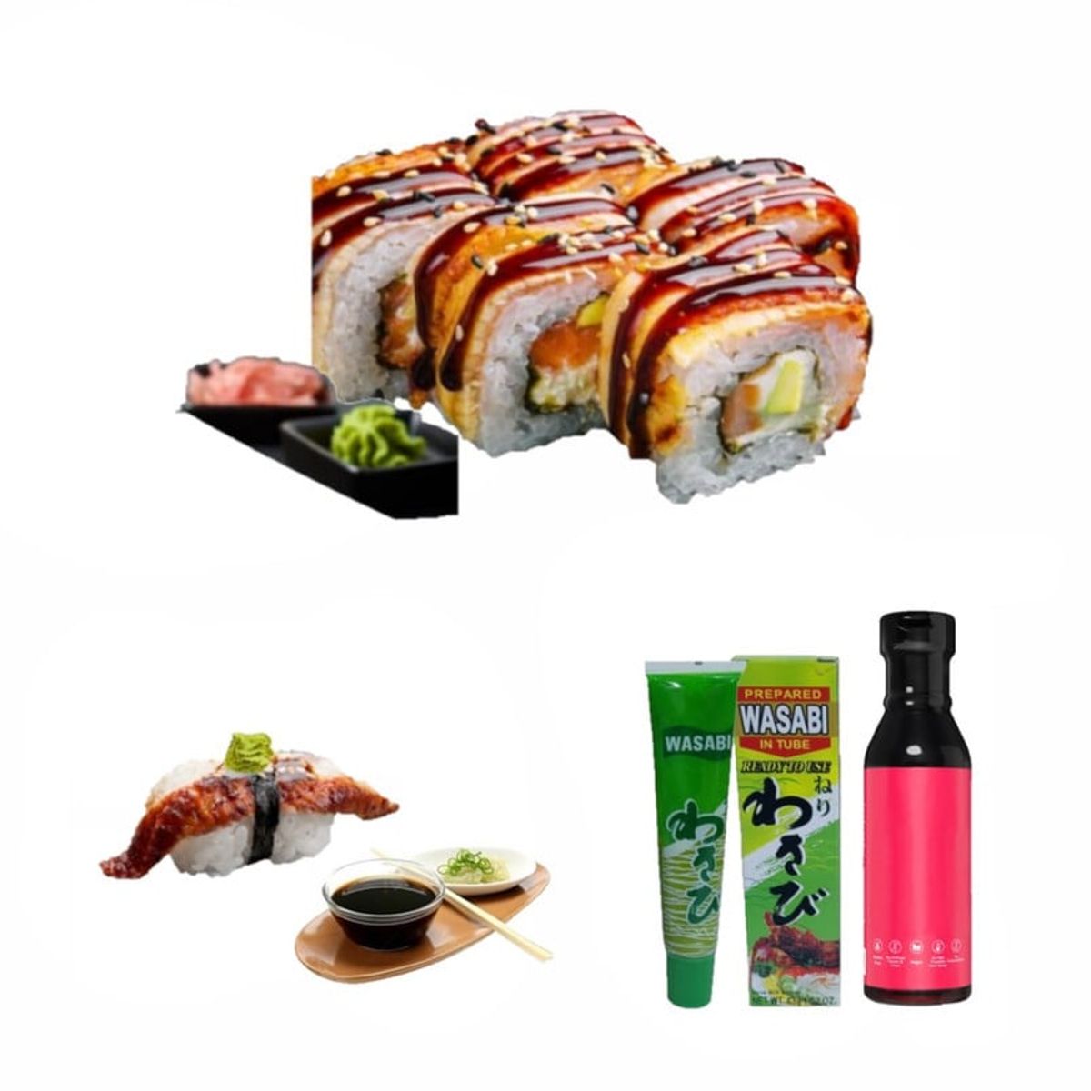 GENERICO - Pack Unagi Picante 2u Wasabi y Salsa de Anguila