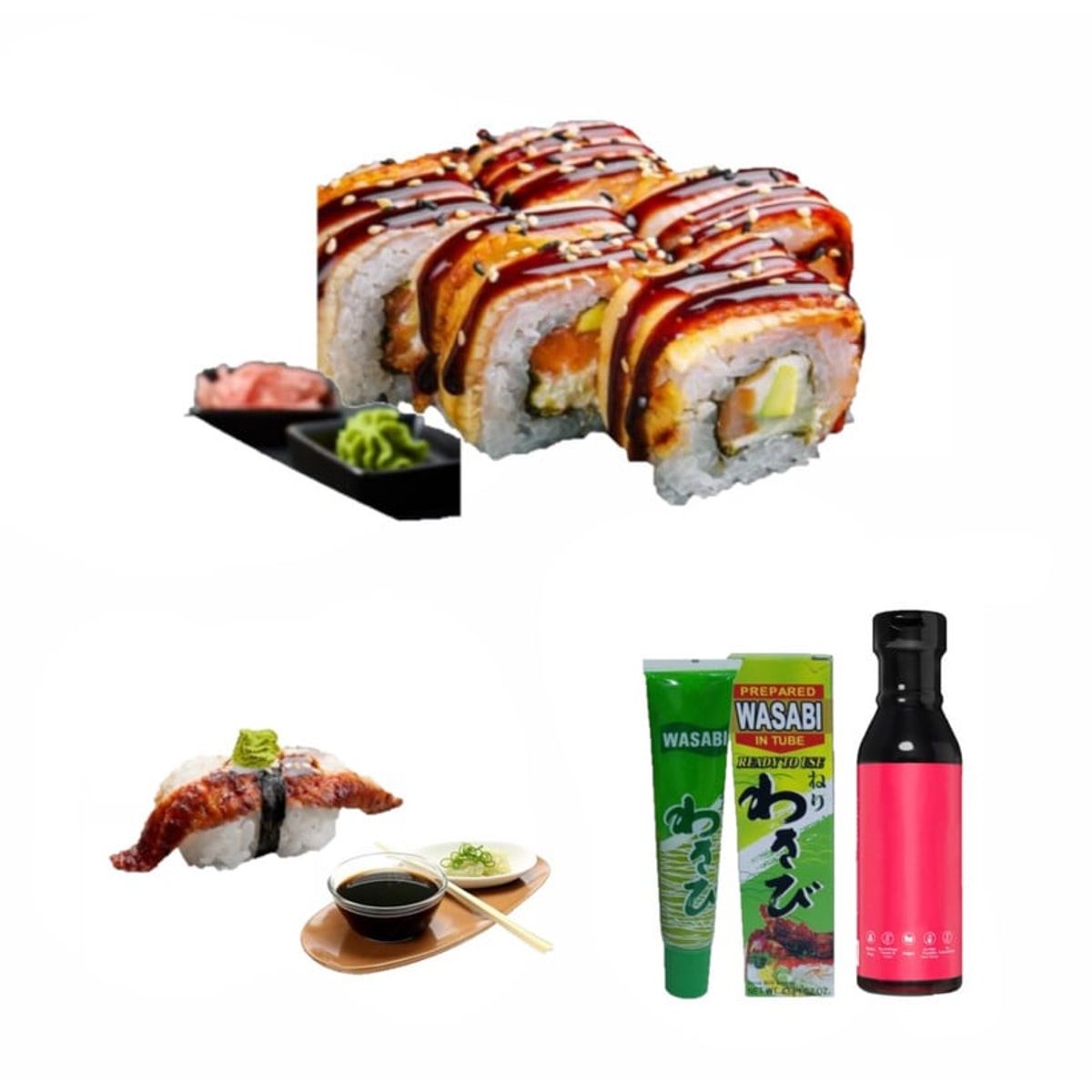 GENERICO - Pack Unagi Picante 2u Wasabi y Salsa de Anguila