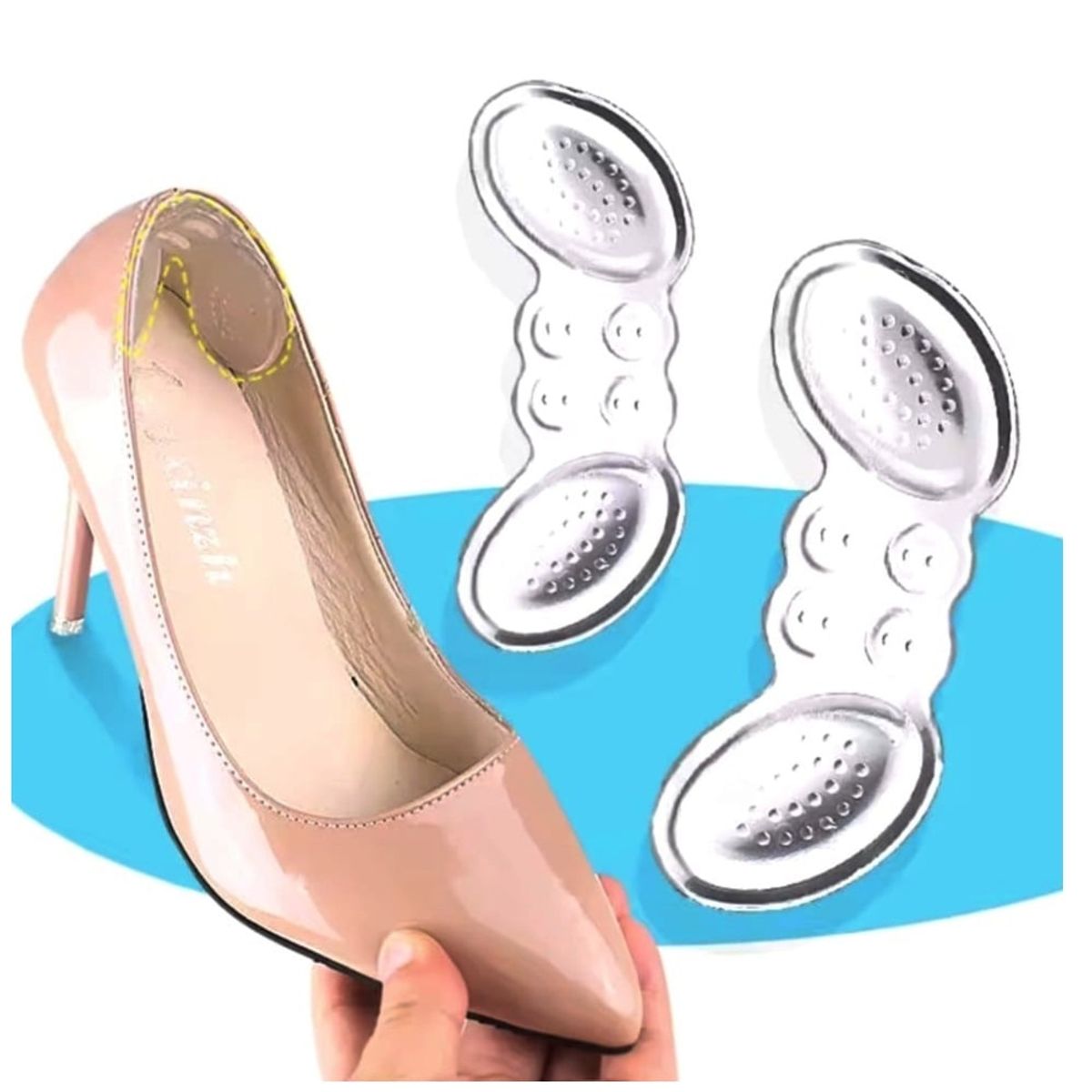 GENERICO - Almohadillas Gel de Silicona para zapatos anti ampollas 1par