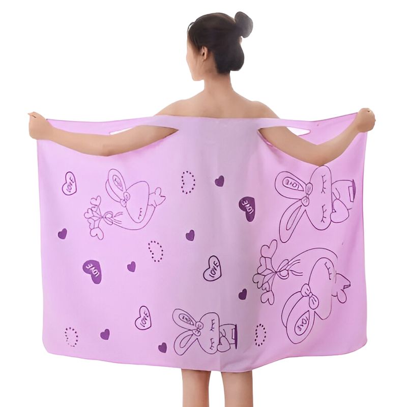 GENERICO - Toalla celeste tipo Bata Salida de Baño Playa Piscina