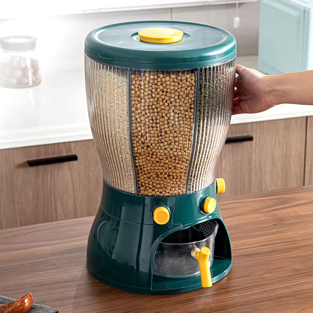 GENERICO - Contenedor De Arroz y Menestras De 10 Kilos - Verde