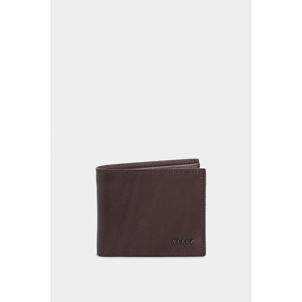 VELEZ - Vélez Billetera Londres De Cuero Vintage Café