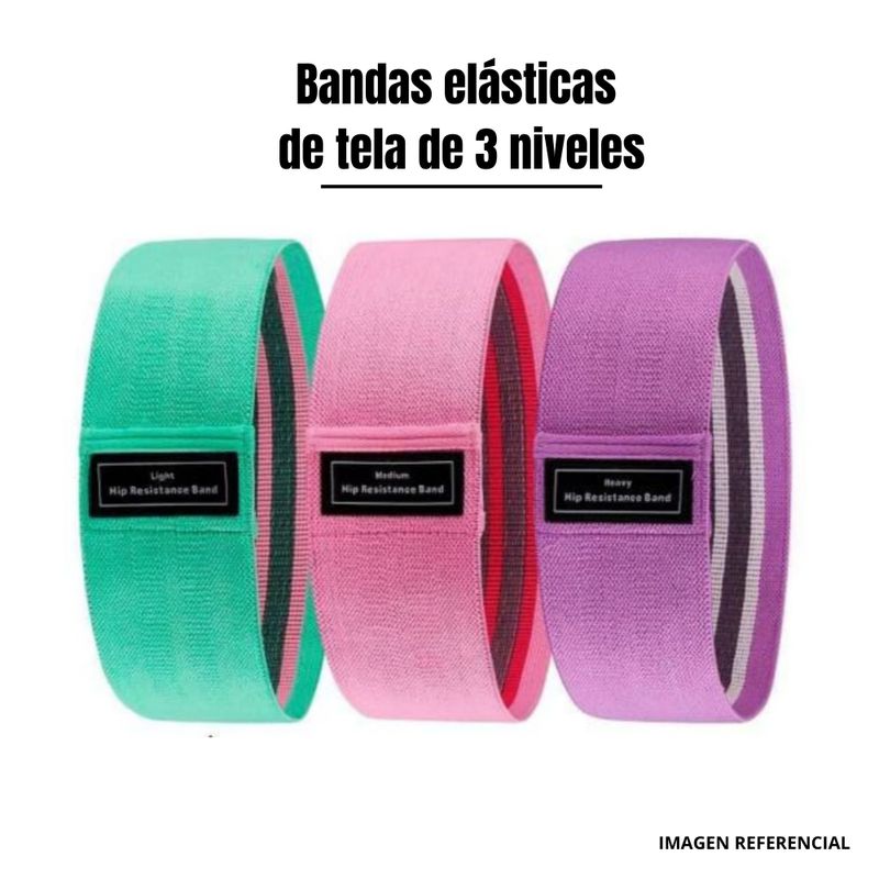 GENERICO - Bandas Elásticas de Tela 3 Niveles Resistencia
