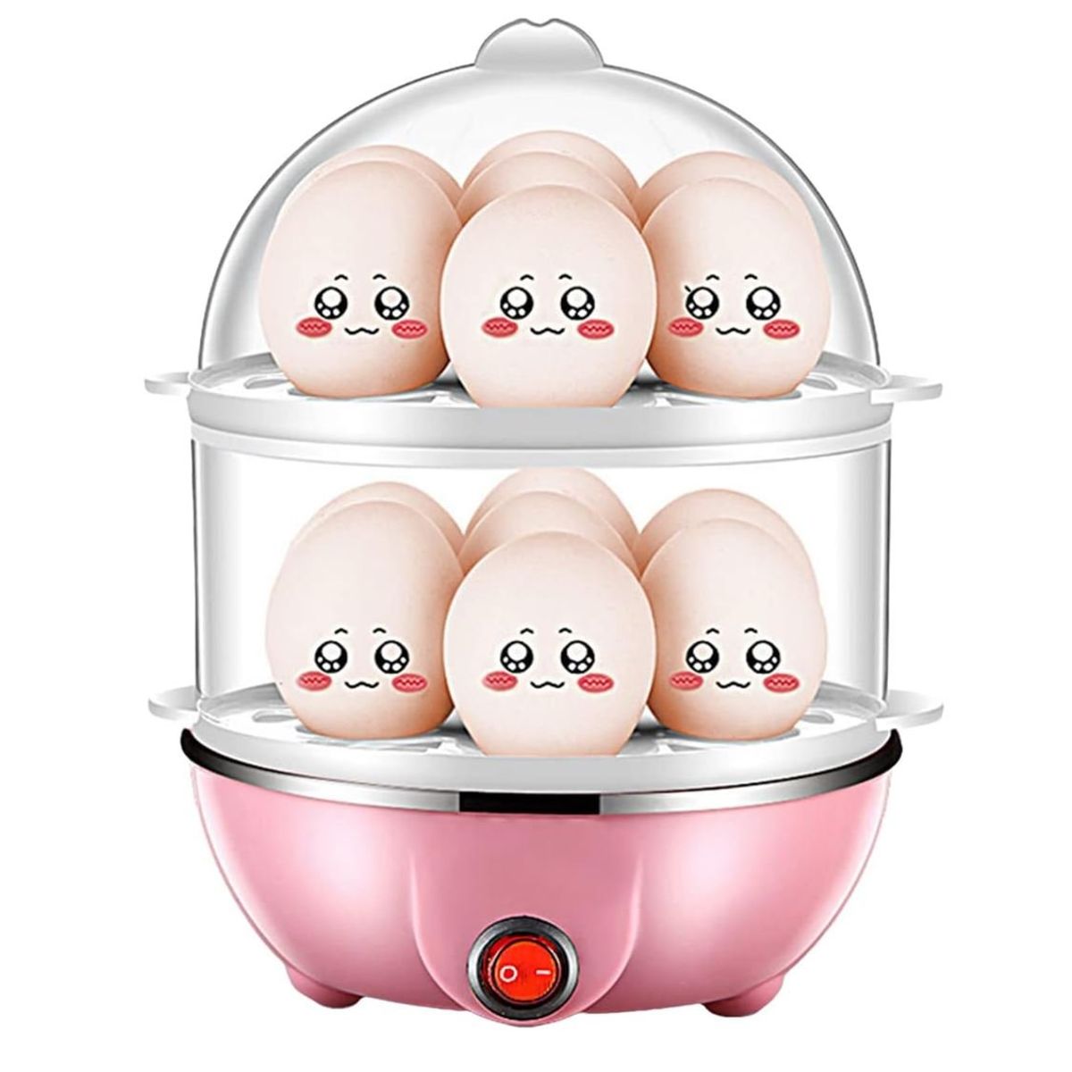 GENERICO - Hervidor de Huevos de Doble Capa Capacidad - Rosado