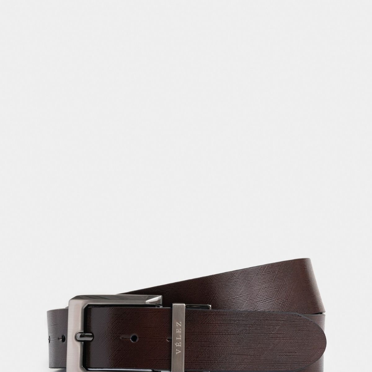 VELEZ - Vélez Kit Cinturón Doble Faz Cuero Hombre Doble Herraje