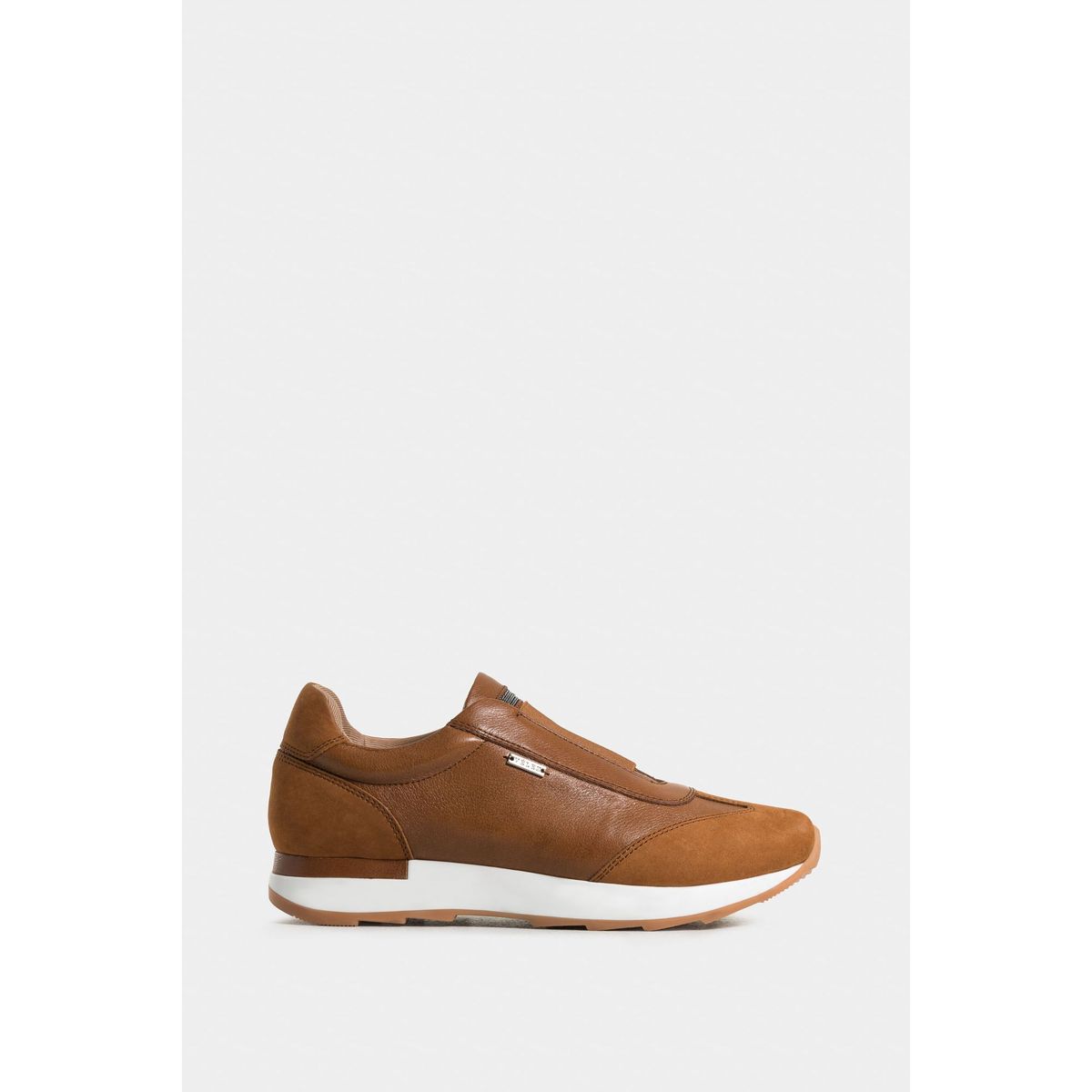 VELEZ - Vélez Mocasines Zipa De Cuero Mujer Detalles Millaré Miel