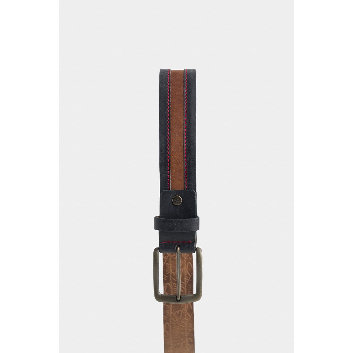 Velez - Vélez Cinturón Unifaz Cuero Hombre Punta Trapecio Azul Osc