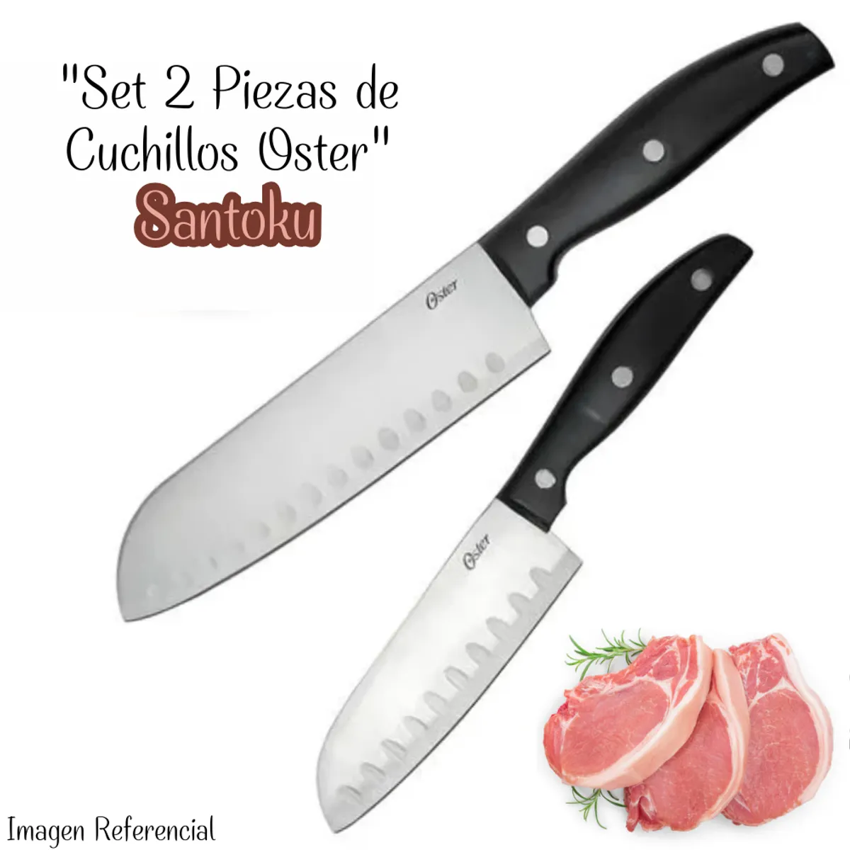 OSTER - Juego de Cuchillos Oster Santoku 2 pzas