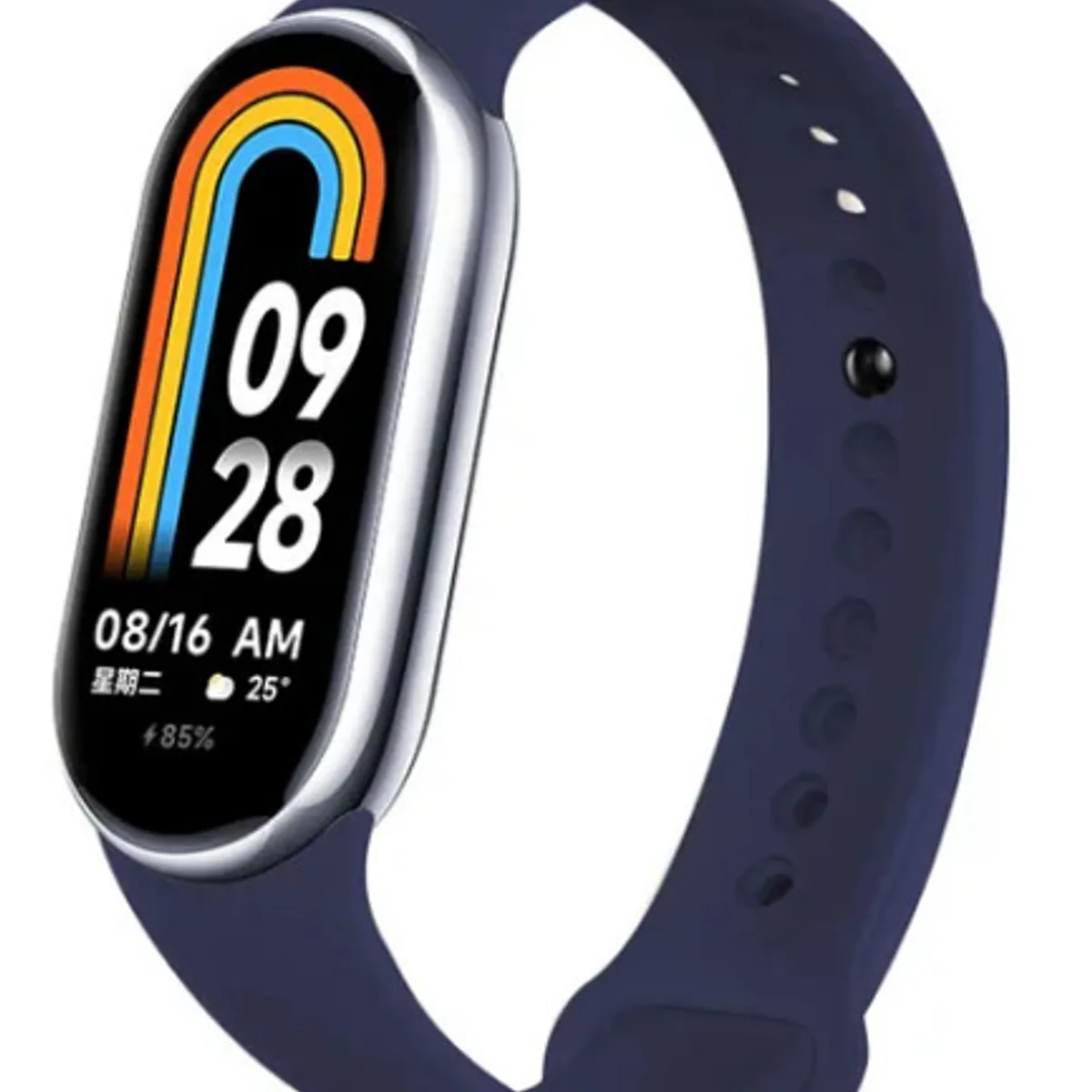 GENERICO - CORREA SILICON + BUMPER PARA XIAOMI BAND 8 AZUL MARINO