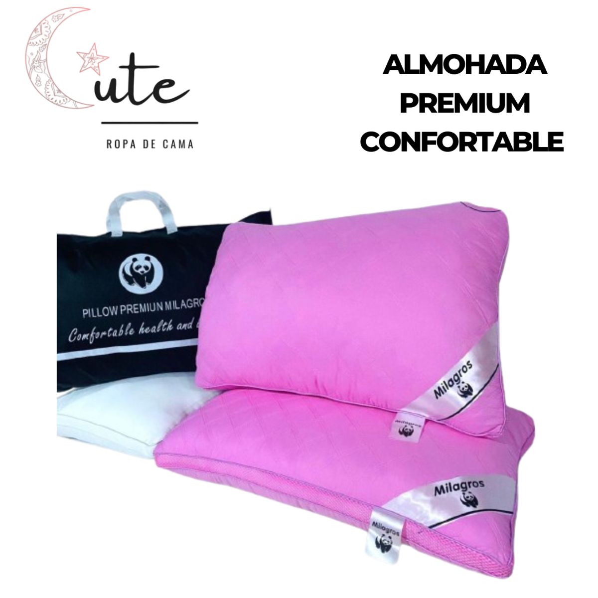 CUTE - ALMOHADA PREMIUM 100 % ALGODON.