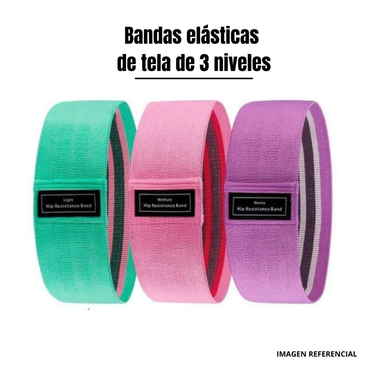 GENERICO - Bandas Elásticas de Tela 3 Niveles Resistencia