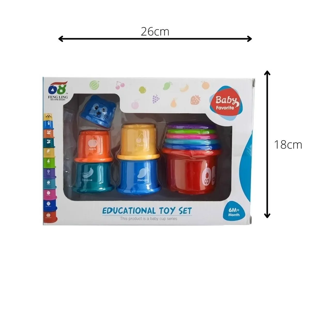 GENERICO - JUGUETES DE VASOS APILABLES EN CAJA X10