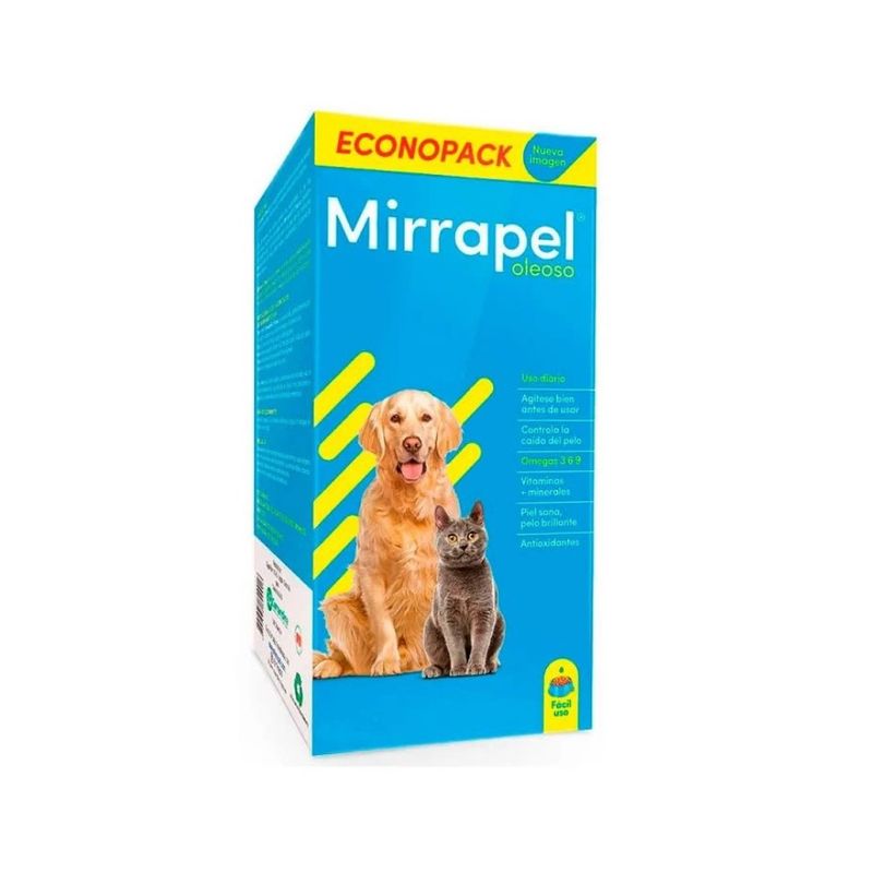 MIRRAPEL - Mirrapel Oleoso Jarabe Suplemento para Perros y Gatos 236 ml