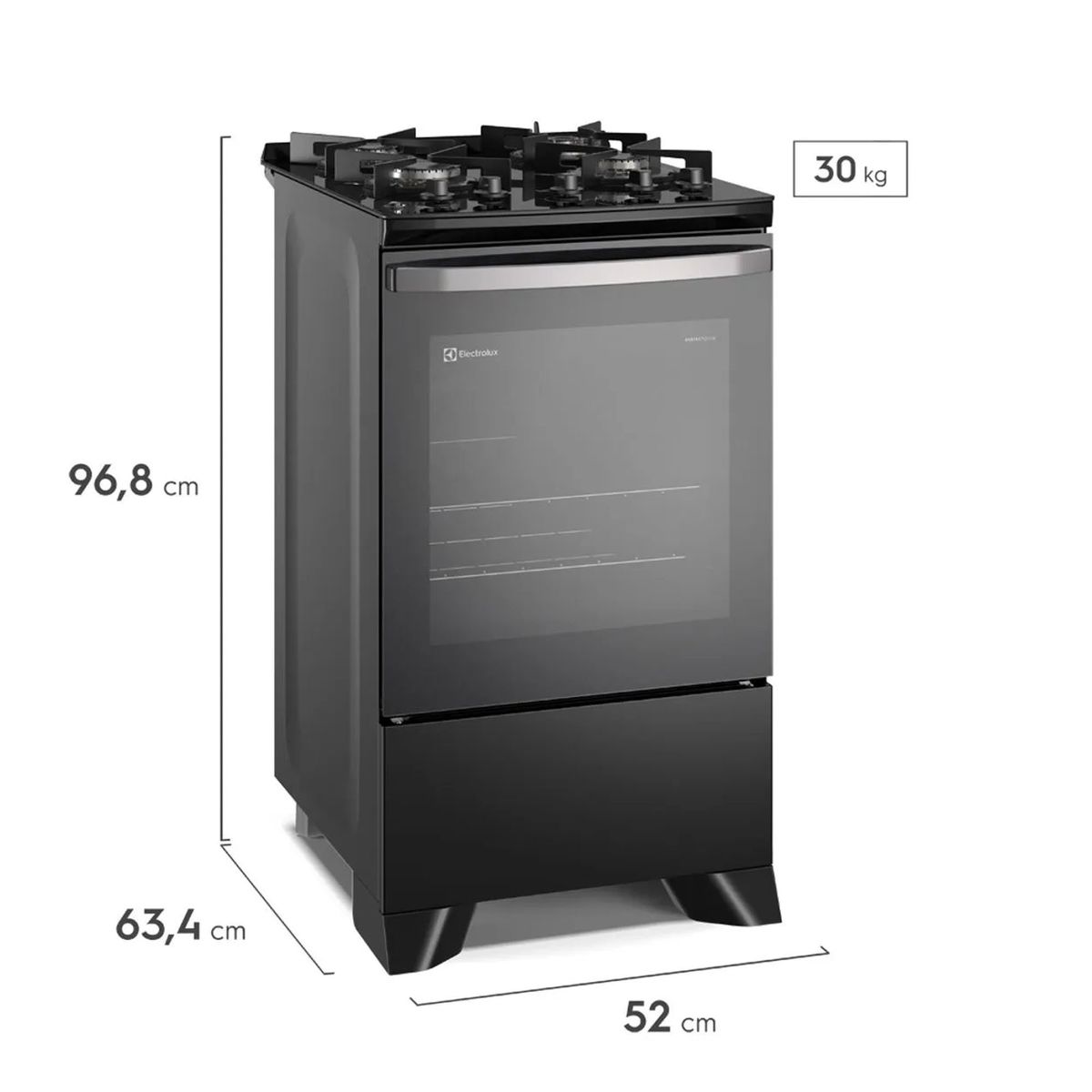 ELECTROLUX - Cocina Electrolux  4 Quemadores FE4GP - Black