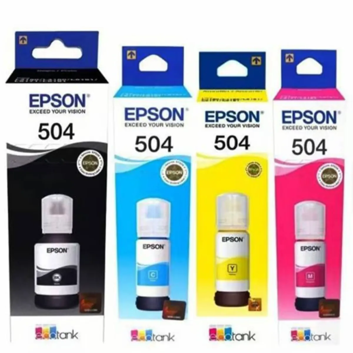 EPSON - Kit de 4 tintas Epson 504 Cyan Magenta Yellow Black