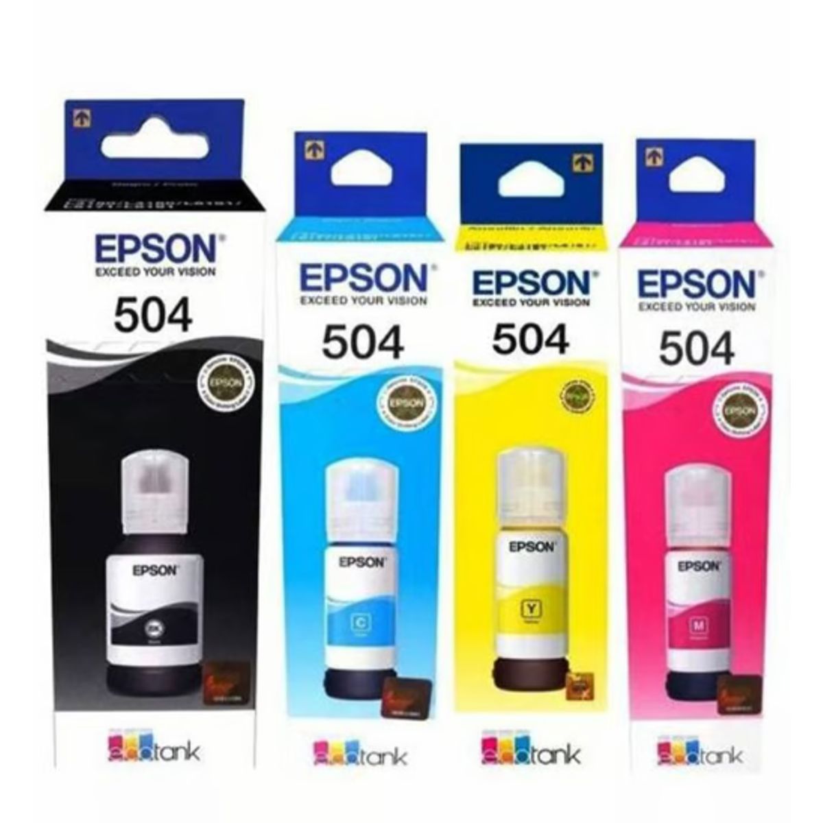 EPSON - Kit de 4 tintas Epson 504 Cyan Magenta Yellow Black