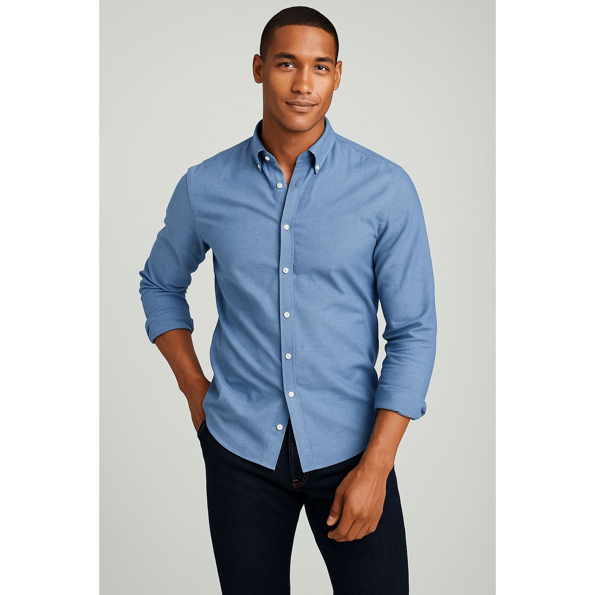 GENERICO - Camisa Oxford Manga Larga